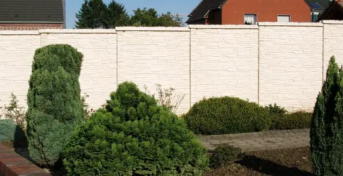 betonzaun mediterran nostalgie hell sichtschutz 500