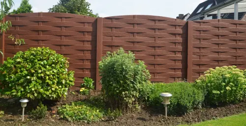 betonzaun standard flecht braun mit abschlussplatte 500