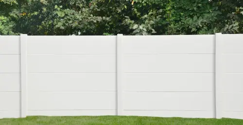 betonzaun standard glatte platte weiss 500