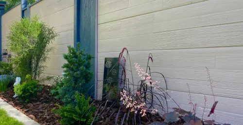 betonzaun standard motiv timber zweifarbig lackiert 500