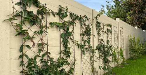 betonzaun standard prestige mit rankgittern 500