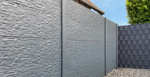 betonzaun standard rockstone mit stabgitter 500