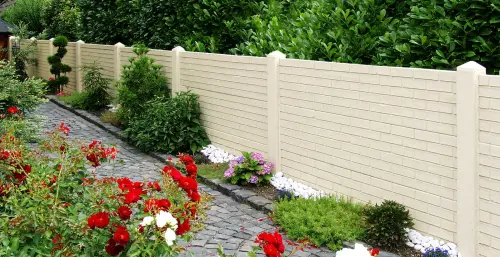 betonzaun standard stein glatt mit pfostenkappe 500