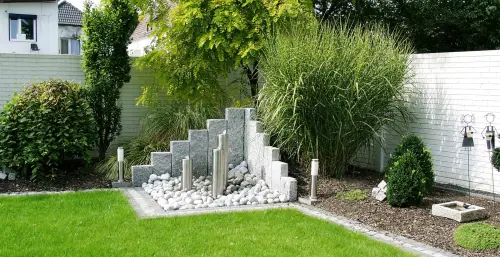 betonzaun standard stein glatt weiss ecke 500